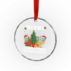 Merry Christmahanakwanzika Crystal Glass Ornament Christmas Hanukkah Kwanzaa Celebration Gift TS12 Print Your Wear