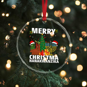 Merry Christmahanakwanzika Crystal Glass Ornament Christmas Hanukkah Kwanzaa Celebration Gift TS12 Print Your Wear