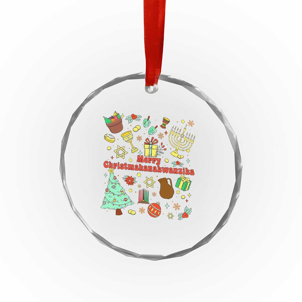 Merry Christmahanakwanzika Crystal Glass Ornament Funny Winter Holiday Gift TS12 Print Your Wear