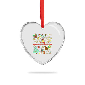 Merry Christmahanakwanzika Heart Crystal Glass Ornament Funny Winter Holiday Gift TS12 Print Your Wear