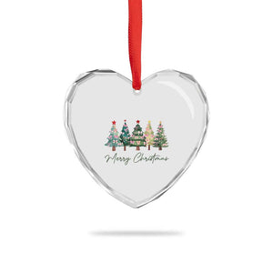 Merry Christmas Coquette Xmas Tree Heart Crystal Glass Ornament Cute Pink Bow TS11 Print Your Wear