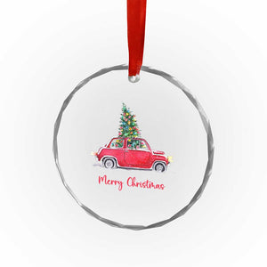 Merry Christmas Crystal Glass Ornament Vintage Xmas Tree Car TS11 Print Your Wear