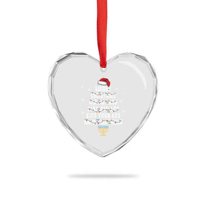 Merry Christmas Kiss My Ass His Ass Your Ass Happy Hanukkah Heart Crystal Glass Ornament TS02 Print Your Wear