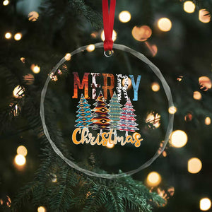 Merry Christmas Native American Xmas Tree Crystal Glass Ornament TS11 Print Your Wear