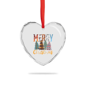 Merry Christmas Native American Xmas Tree Heart Crystal Glass Ornament TS11 Print Your Wear