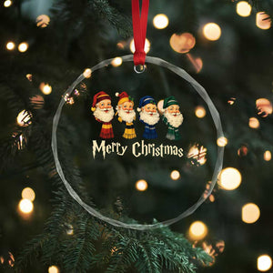 Merry Christmas Santa Crystal Glass Ornament Vintage Wizard Holiday Season Cute Family Pajama TS10 Print Your Wear