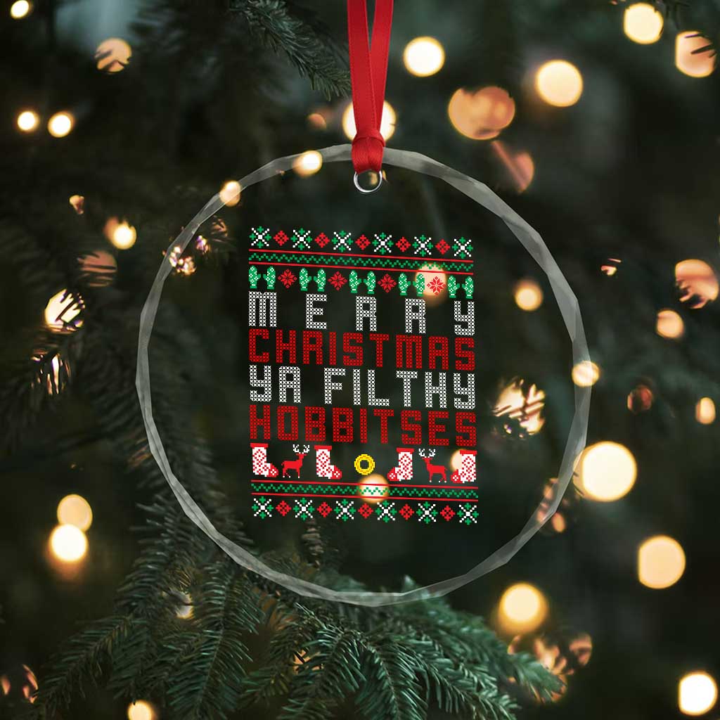 Merry Christmas Ya Filthy Animal Crystal Glass Ornament Funny Fantasy Movie Meme LOL Ugly Xmas TS10 Print Your Wear