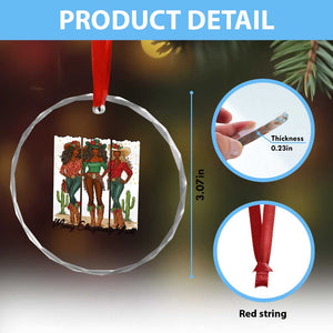 Merry Christmas Y'all Crystal Glass Ornament Funny Western Holiday Gift For Cowgirl TS12 Print Your Wear