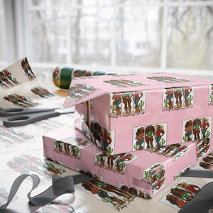 Merry Christmas Y'all Wrapping Paper Roll Funny Western Holiday Gift For Cowgirl TS12 Light Pink Print Your Wear