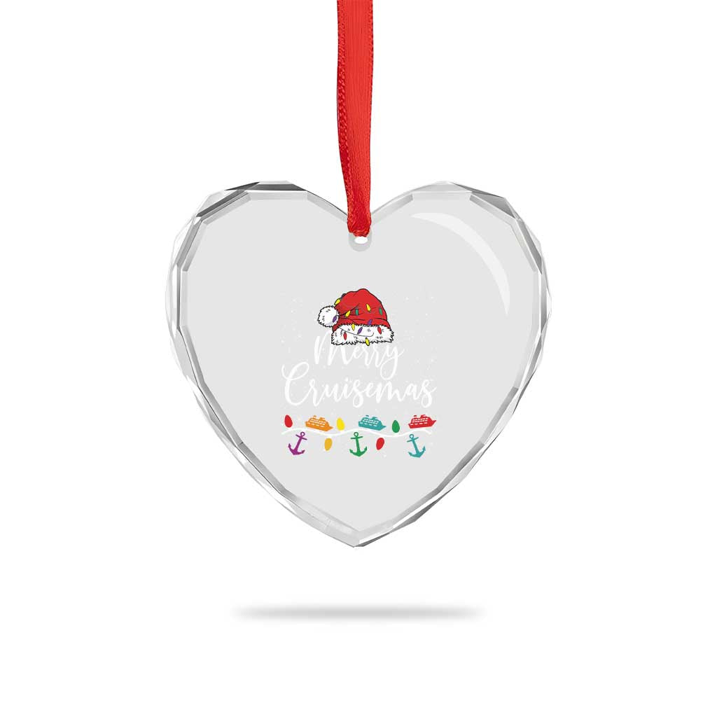 Merry Cruisemas Heart Crystal Glass Ornament Family Christmas Cruise Holiday Trip TS10 Print Your Wear