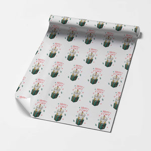 Merry F-Caw-F Chicken Wrapping Paper Roll Funny Christmas Gift TS12 White Print Your Wear