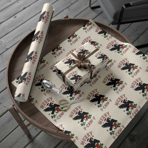 Merry F Caw F Raven Lover Wrapping Paper Roll Funny Holidays Gift TS12 Beige Print Your Wear