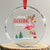 Merry Flocking Xmas Pink Flamingo Crystal Glass Ornament TS09 Transparent Glass 3'' Circle Print Your Wear