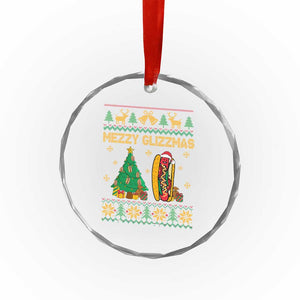 Merry Glizzmas Crystal Glass Ornament Funny Hotdog Xmas Tree Hot Ugly Christmas TS02 Print Your Wear