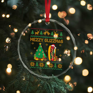 Merry Glizzmas Crystal Glass Ornament Funny Hotdog Xmas Tree Hot Ugly Christmas TS02 Print Your Wear