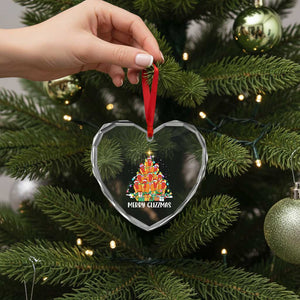 Merry Glizzmas Heart Crystal Glass Ornament Funny Hotdog Christmas Tree TS02 Print Your Wear