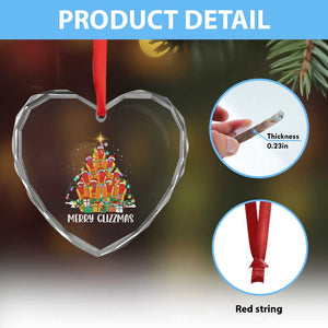 Merry Glizzmas Heart Crystal Glass Ornament Funny Hotdog Christmas Tree TS02 Print Your Wear