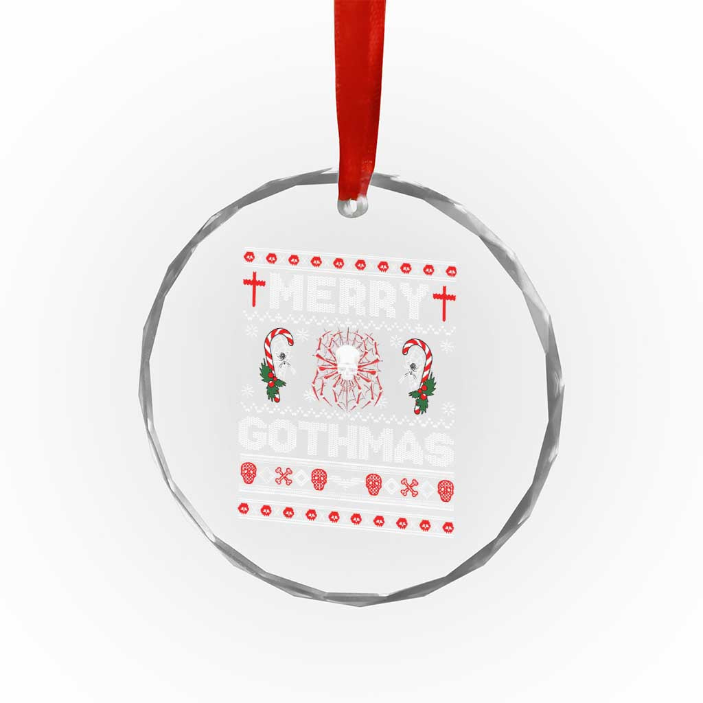 Merry Gothmas Goth Xmas Spider Skulls Crystal Glass Ornament TS09 Print Your Wear