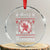 Merry Krampus Crystal Glass Ornament Demon Horor Xmas TS09 Transparent Glass 3'' Circle Print Your Wear