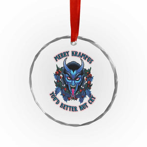 Merry Krampus Crystal Glass Ornament You'd Better Not Cry Horor Xmas TS09 Print Your Wear
