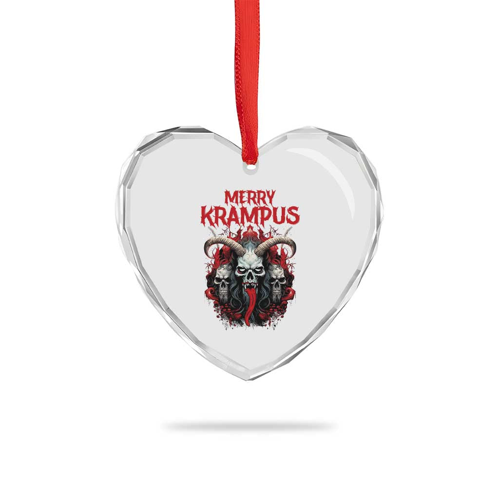 Merry Krampus Heart Crystal Glass Ornament Horor Xmas Evil TS09 Print Your Wear