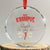 Merry Krampus Xmas Crystal Glass Ornament Naughty Xmas Psychobilly Horror TS02 Transparent Glass 3'' Circle Print Your Wear