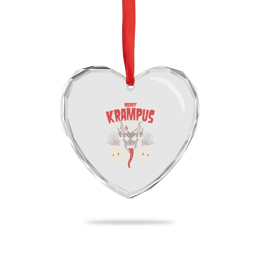 Merry Krampus Xmas Heart Crystal Glass Ornament Naughty Xmas Psychobilly Horror TS02 Print Your Wear