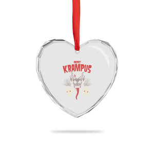Merry Krampus Xmas Heart Crystal Glass Ornament Naughty Xmas Psychobilly Horror TS02 Print Your Wear