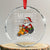 Merry Kushmas Crystal Glass Ornament Ugly Santa Smoking Cannabis Weed 420 Xmas TS09 Transparent Glass 3'' Circle Print Your Wear