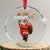 Merry Kwanzaa African American Xmas Santa Crystal Glass Ornament TS09 Transparent Glass 3'' Circle Print Your Wear