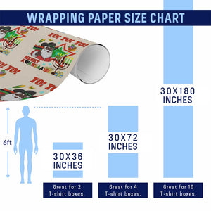 Merry Kwanzaa Black Santa Cowboy Wrapping Paper Roll African Heritage Celebration Gift - Print Your Wear