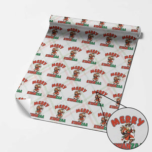 Merry Kwanzaa Cowboy Black Santa Wrapping Paper Roll African American Christmas Gift - Print Your Wear