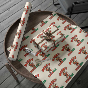 Merry Kwanzaa Cowboy Black Santa Wrapping Paper Roll African American Christmas Gift TS12 Beige Print Your Wear