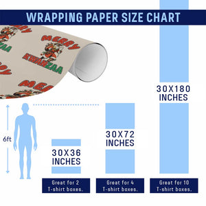 Merry Kwanzaa Cowboy Black Santa Wrapping Paper Roll African American Christmas Gift TS12 Print Your Wear
