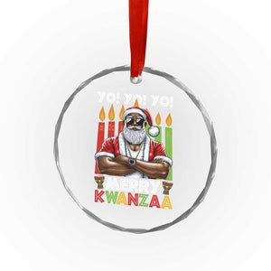 Merry Kwanzaa Crystal Glass Ornament African American Santa Black Christmas TS09 Print Your Wear