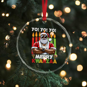 Merry Kwanzaa Crystal Glass Ornament African American Santa Black Christmas TS09 Print Your Wear