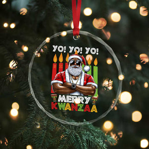 Merry Kwanzaa Crystal Glass Ornament African American Santa Black Christmas TS09 Print Your Wear