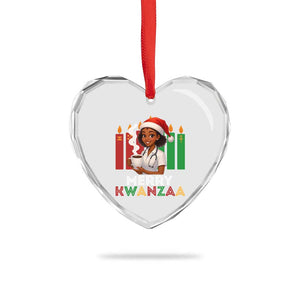Merry Kwanzaa Heart Crystal Glass Ornament Nurse African American Holiday Celebration Gift TS12 Print Your Wear