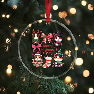 Merry Pigmas Crystal Glass Ornament Funny Guinea Pig Cavy Lover Holiday Gift TS12 Print Your Wear