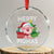 Merry Pigmas Cute Pig Santa Xmas Farmer Crystal Glass Ornament TS09 Transparent Glass 3'' Circle Print Your Wear