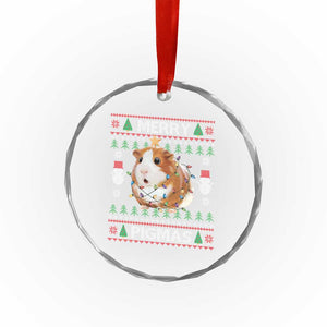 Merry Pigmas Ugly Christmas Crystal Glass Ornament Guinea Pig Lover TS12 Print Your Wear