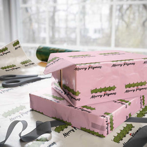 Merry Pigmas Wrapping Paper Roll Holiday Gift For Pig Lovers TS12 Light Pink Print Your Wear