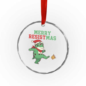 Merry Resistmas Frog Christmas Crystal Glass Ornament TS14 Print Your Wear