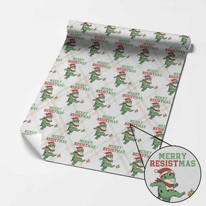Merry Resistmas Frog Christmas Wrapping Paper Roll TS14 Christmas Plaid Print Your Wear