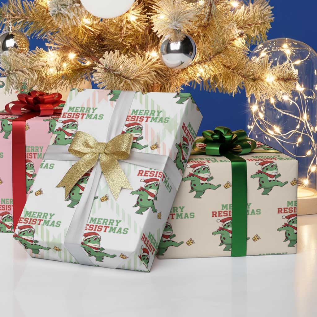 Merry Resistmas Frog Christmas Wrapping Paper Roll TS14 Print Your Wear