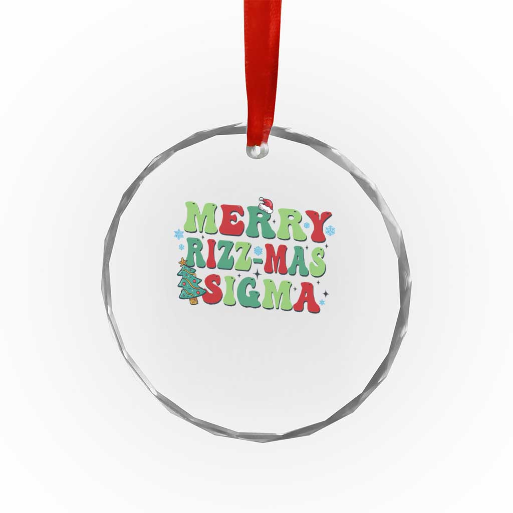 Merry Rizz Mas Sigmas Crystal Glass Ornament TS09 Print Your Wear