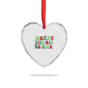 Merry Rizz Mas Sigmas Heart Crystal Glass Ornament TS09 Print Your Wear