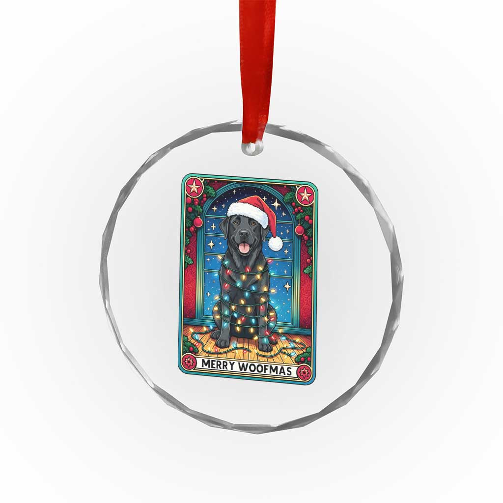 Merry Woofmas Crystal Glass Ornament Funny Tarot Card Labrador Retriever Christmas Gift TS12 Print Your Wear