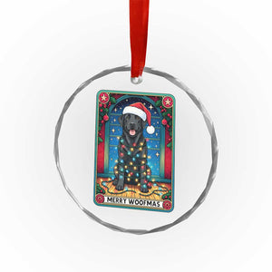 Merry Woofmas Crystal Glass Ornament Funny Tarot Card Labrador Retriever Christmas Gift TS12 Print Your Wear