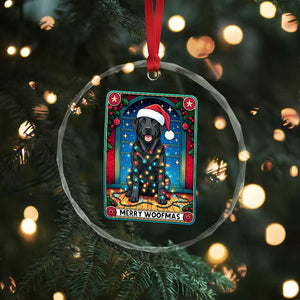 Merry Woofmas Crystal Glass Ornament Funny Tarot Card Labrador Retriever Christmas Gift TS12 Print Your Wear